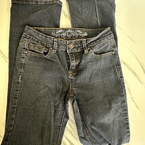 Wax Jean Gray Straight Leg Jeans Classic Style